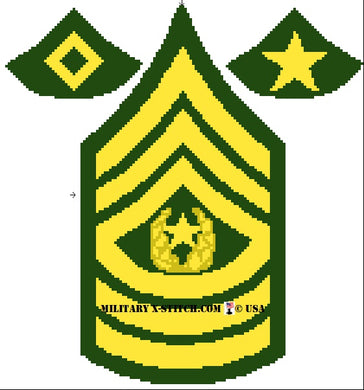 Army (MSG, 1SG, SGM, CSM) Sleeve Rank Insignia