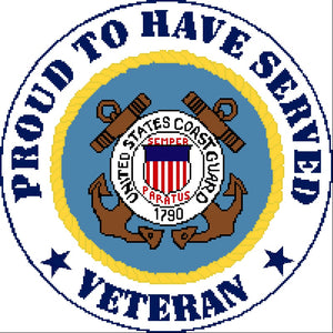 Coast Guard Emblem w/ Proud Veteran