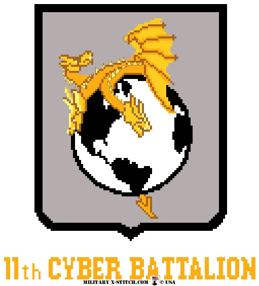 Cyber 11th BN Insignia PDF – Military XStitch Com