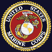 Marine Corps Emblem Latch Hook Rug Large