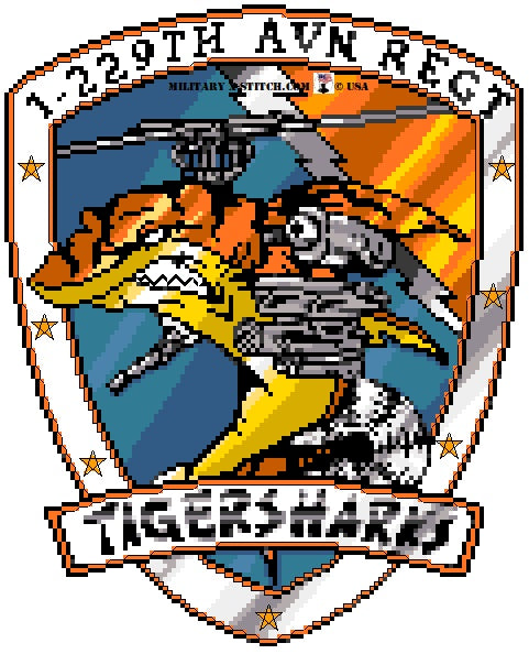 Aviation Regiment, 1-229th (Tiger Sharks) Insignia