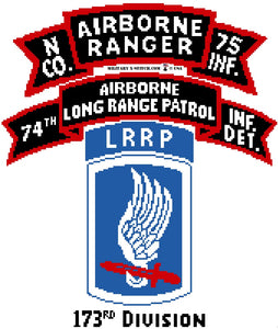 Airborne Division, 173rd with LRRP tab Insignia