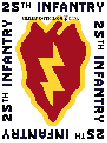 Infantry, 25th Division Insignia – Military XStitch Com