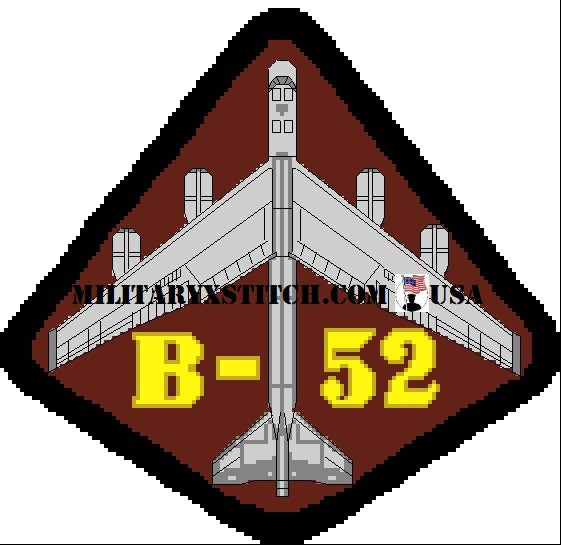 B-52 on patch Insignia PDF – Military XStitch Com
