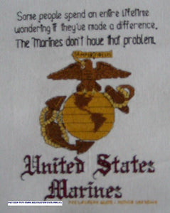 Marine Corps NCO Creed with Crossed Swords – Military XStitch Com