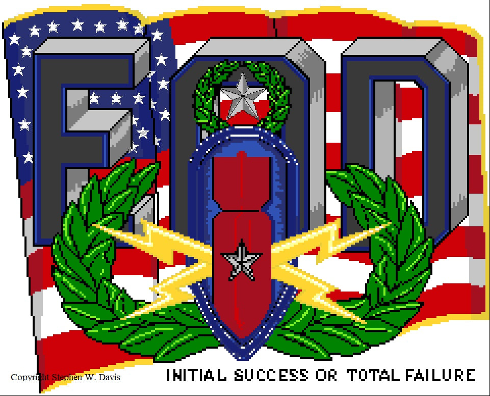 US Flag with EOD Insignia 