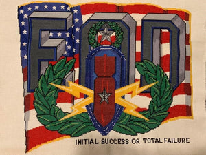 EOD Insignia with US Flag
