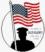 silhouette of soldier holding american flag