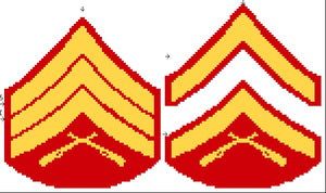 Marine Corps Ranks Sleeve Insignia (E-2 - E-5)