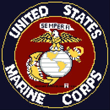 Marine Corps Emblem Latch Hook Rug