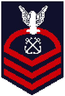 US Navy CPO sleeve insignia counted cross stitch pattern