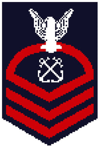 US Navy CPO sleeve insignia counted cross stitch pattern