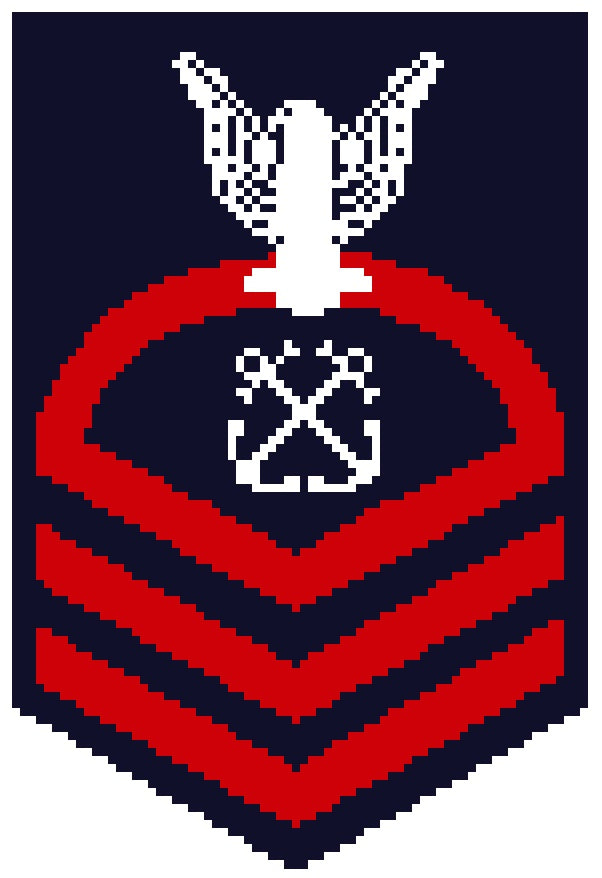 US Navy CPO sleeve insignia counted cross stitch pattern