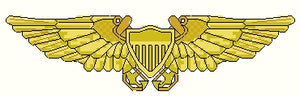 US Navy Flight Officer Wings insignia -counted cross stitch pattern