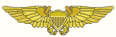 US Navy Flight Officer Wings insignia -counted cross stitch pattern