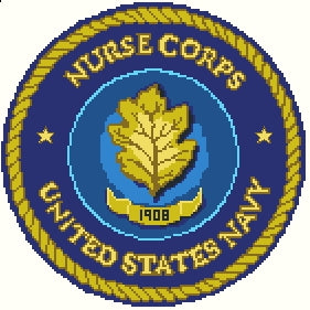navy nurse corps insignia cross stitch pattern by Military XStitch Com