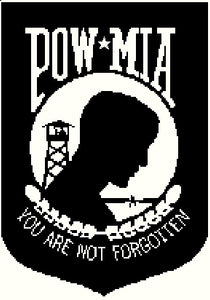 POW MIA Banner Cross stitch pattern