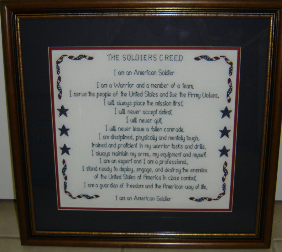 Soldiers Creed PDF – Military XStitch Com