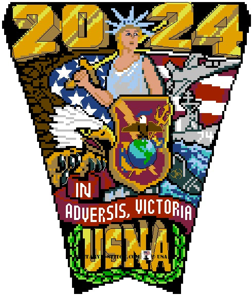 USNA Class Crest 2024 Military XStitch Com   USNA24 540x 