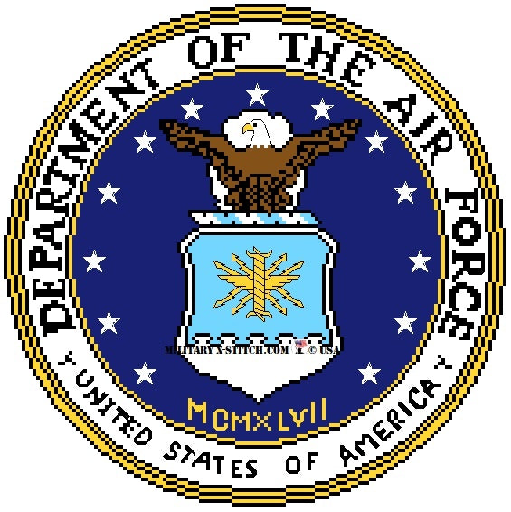 Department of the Air Force Seal 10 in. PDF – Military XStitch Com