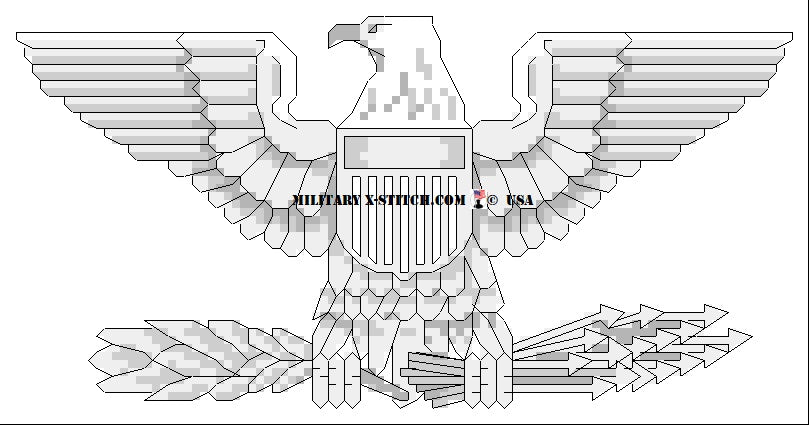 AF,MC Colonel, Navy Captain (0-6) insignia counted cross stitch pattern from Military XStitch.Com