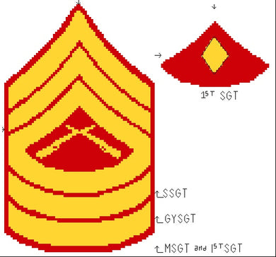 Marine Corps Ranks Sleeve Insignia (E-6 - E-8) Kit