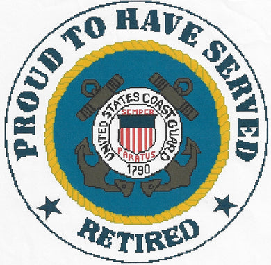 Coast Guard Emblem with Proud Retired