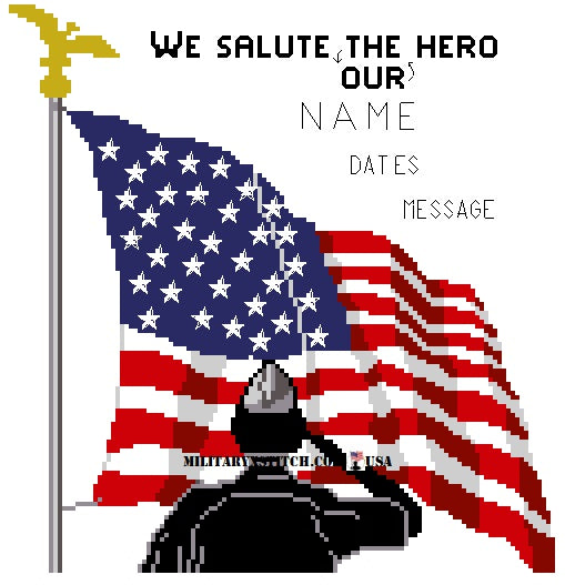Salute Hero with US Flag
