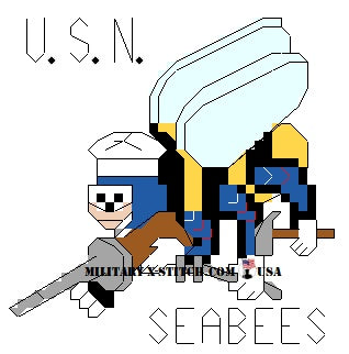 SeaBees Insignia Small PDF – Military XStitch Com