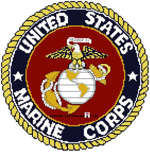 Marine Corps Emblem 10 in. Color Variation