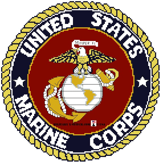 Marine Corps Emblem 10 in. Color Variation