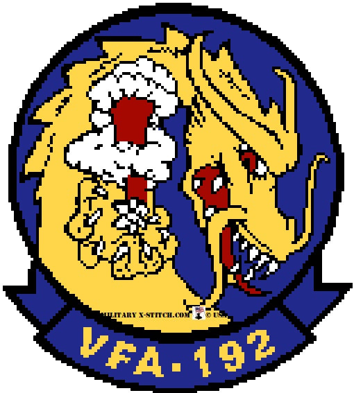 VFA -192 Golden Dragons Insignia PDF – Military XStitch Com